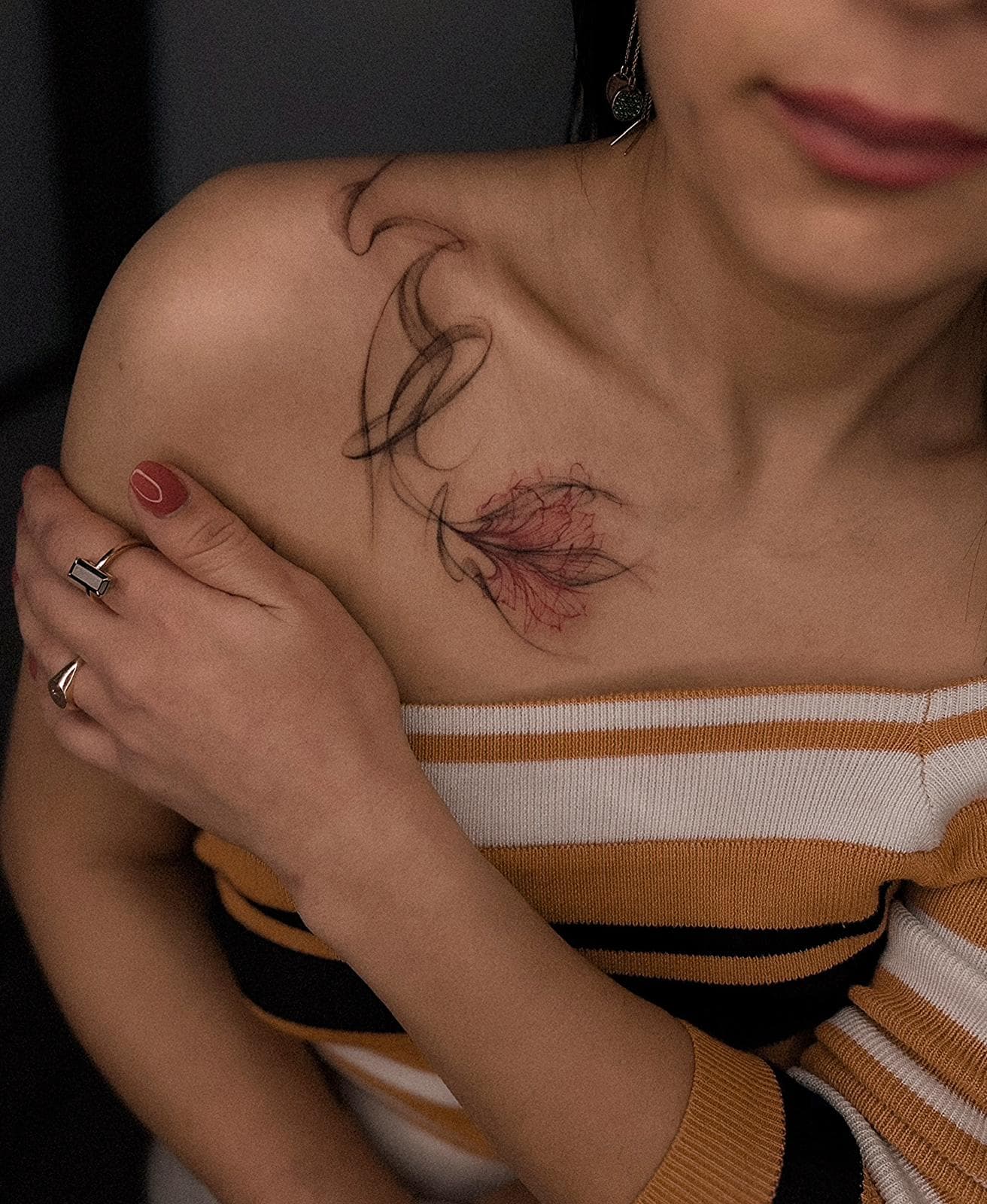 fine-line tattoo · piece 39 · Aleksandra, Kraska Tattoo, Rishon LeZion
