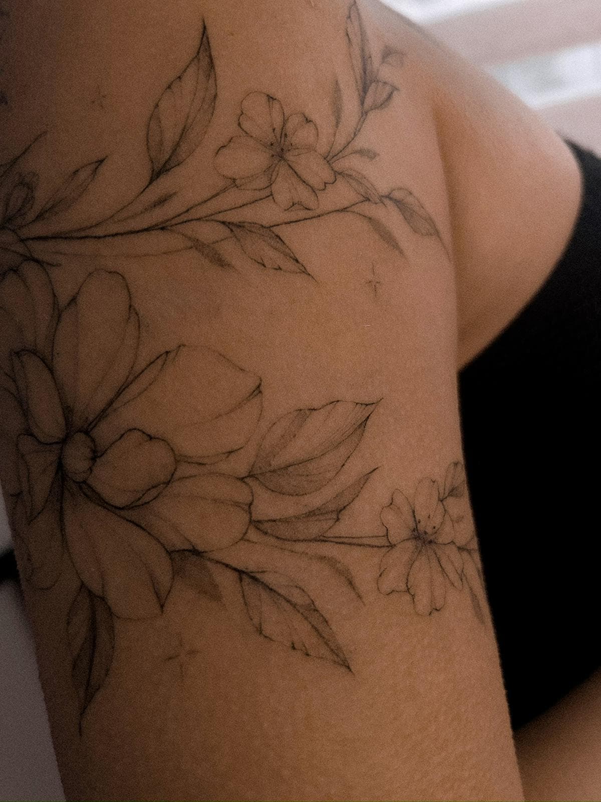 fine-line tattoo · piece 42 · Aleksandra, Kraska Tattoo, Rishon LeZion